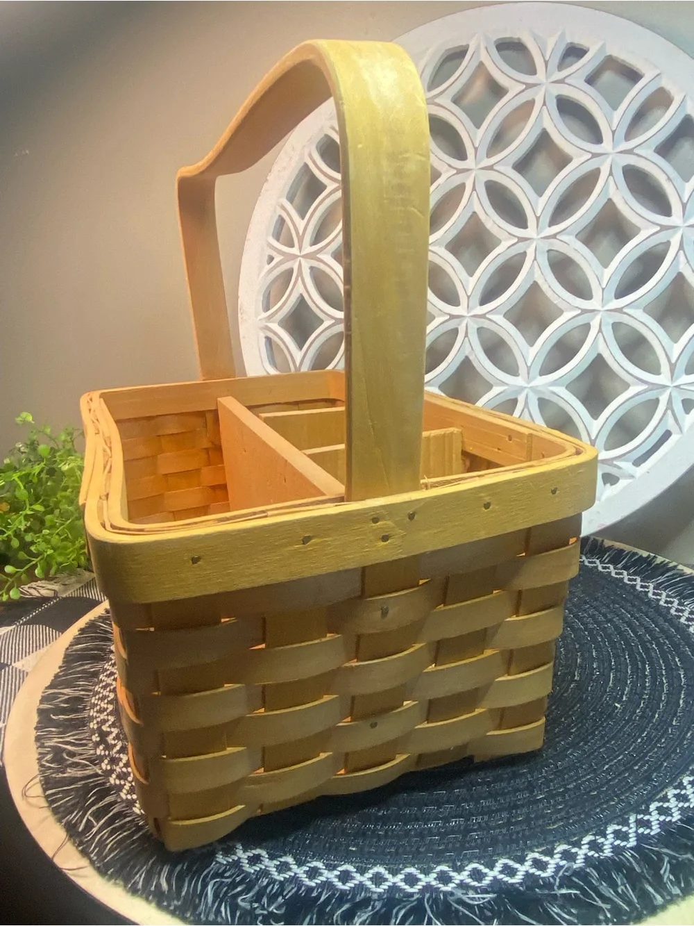 Unbranded Divided Compartments Basket - Perfect for Holding Flatware & Napkins